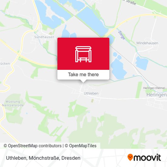 Карта Uthleben, Mönchstraße