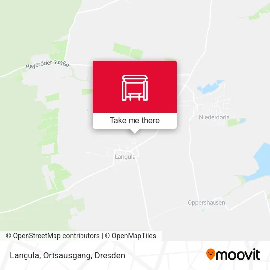 Карта Langula, Ortsausgang