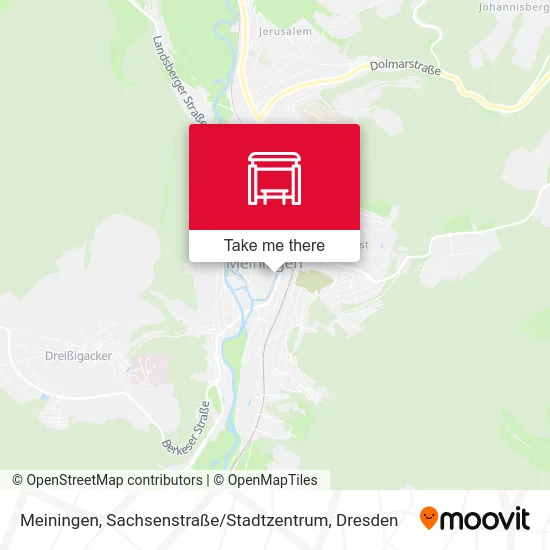 Карта Meiningen, Sachsenstraße / Stadtzentrum