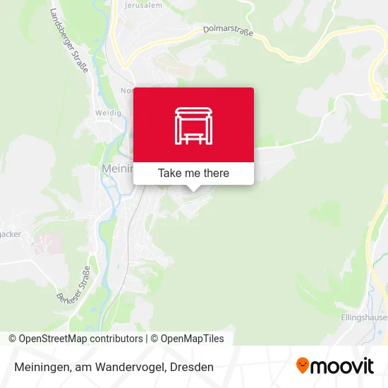 Meiningen, am Wandervogel map