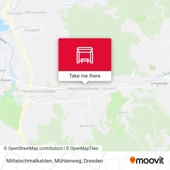 Карта Mittelschmalkalden, Mühlenweg