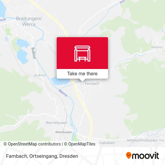 Карта Fambach, Ortseingang