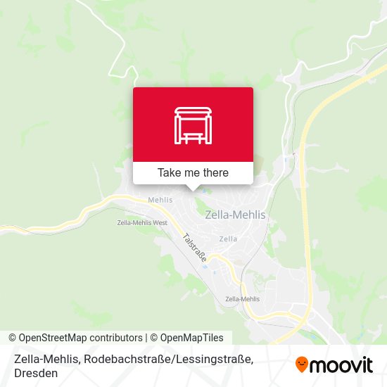 Карта Zella-Mehlis, Rodebachstraße / Lessingstraße