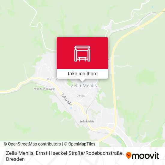 Карта Zella-Mehlis, Ernst-Haeckel-Straße / Rodebachstraße