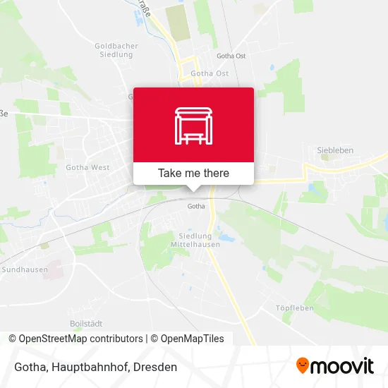Gotha, Hauptbahnhof map