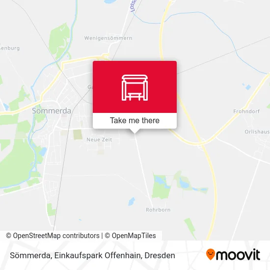 Карта Sömmerda, Einkaufspark Offenhain