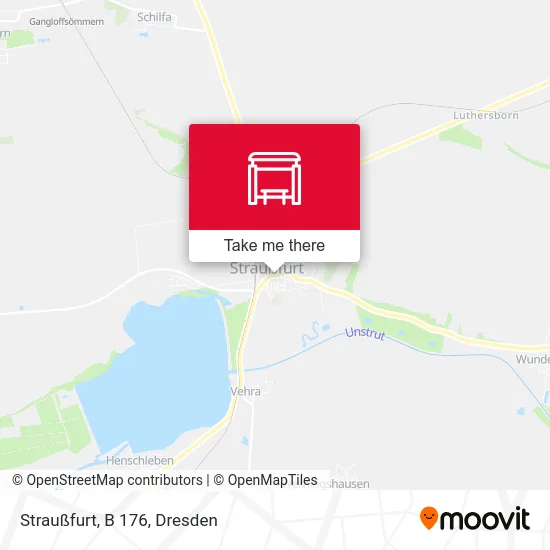 Карта Straußfurt, B 176