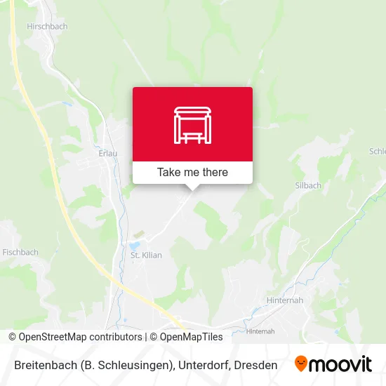 Карта Breitenbach (B. Schleusingen), Unterdorf