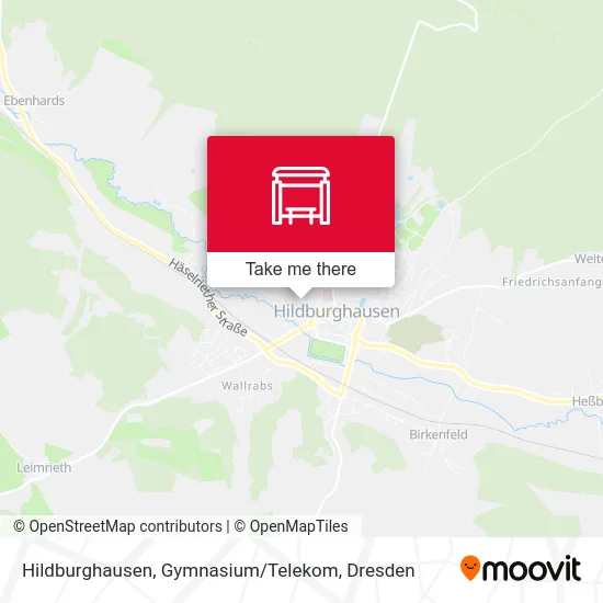 Карта Hildburghausen, Gymnasium / Telekom