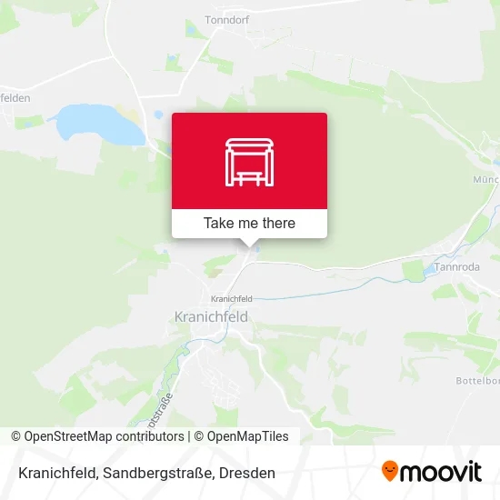 Карта Kranichfeld, Sandbergstraße