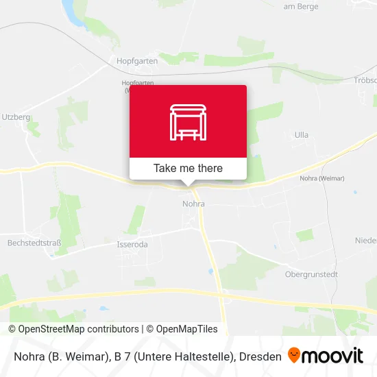 Карта Nohra (B. Weimar), B 7 (Untere Haltestelle)