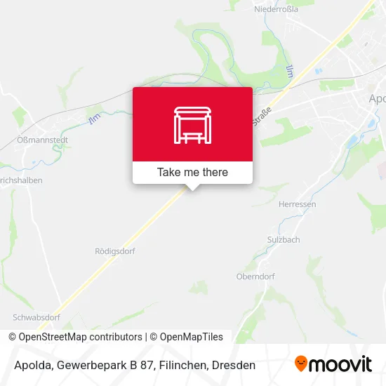 Карта Apolda, Gewerbepark B 87, Filinchen