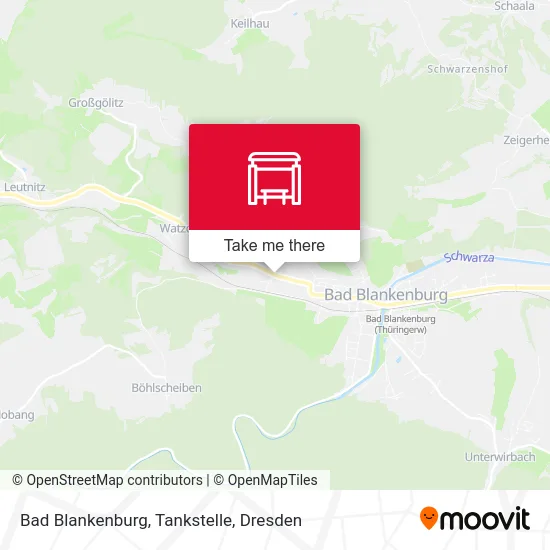 Карта Bad Blankenburg, Tankstelle