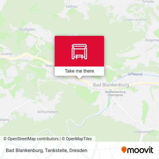 Карта Bad Blankenburg, Tankstelle