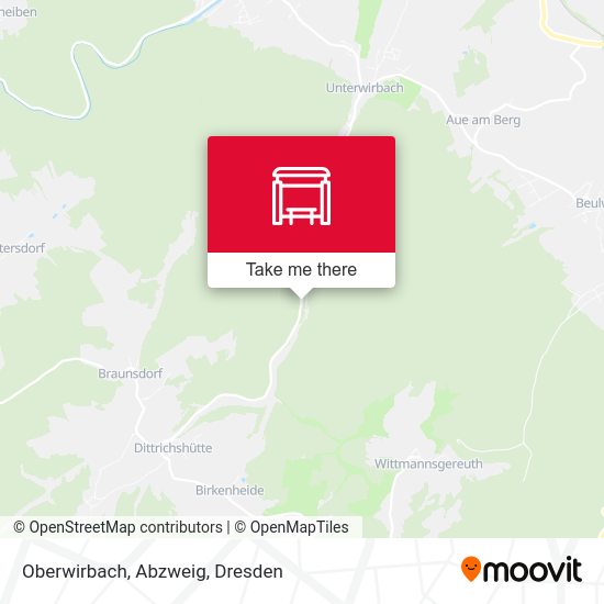 Карта Oberwirbach, Abzweig