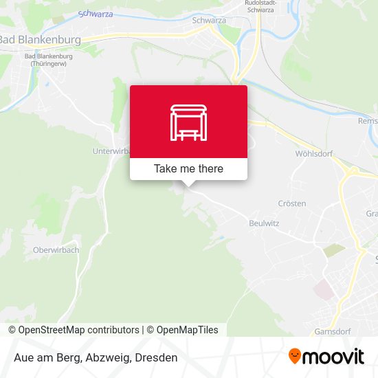 Карта Aue am Berg, Abzweig