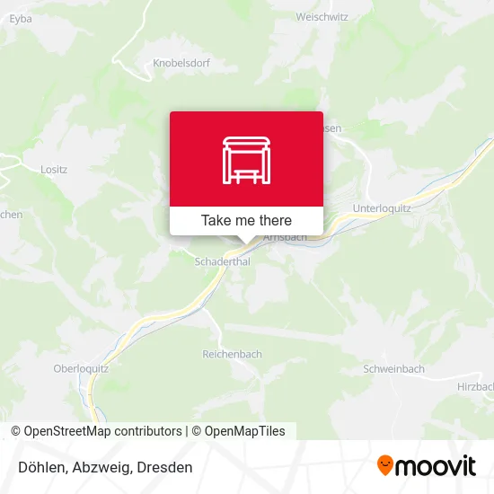 Карта Döhlen, Abzweig