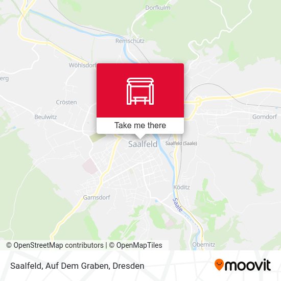 Карта Saalfeld, Auf Dem Graben