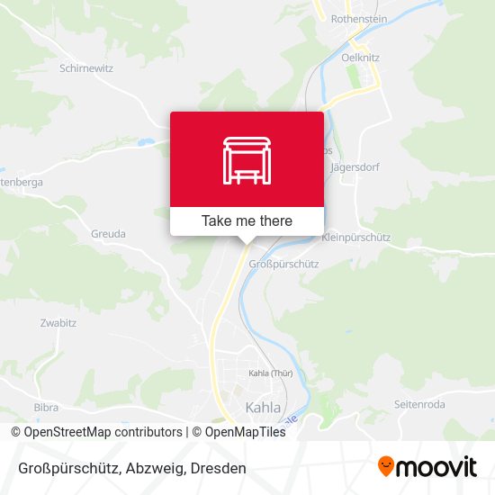 Карта Großpürschütz, Abzweig