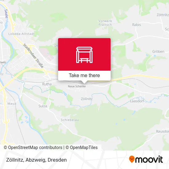 Карта Zöllnitz, Abzweig