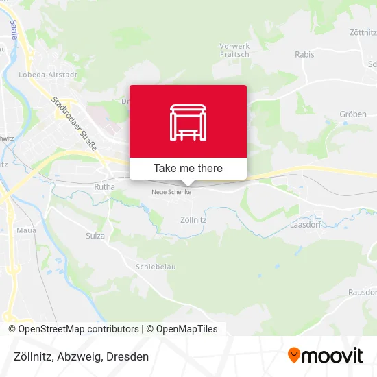 Карта Zöllnitz, Abzweig