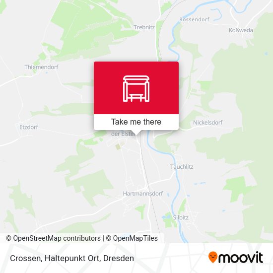 Карта Crossen, Haltepunkt Ort
