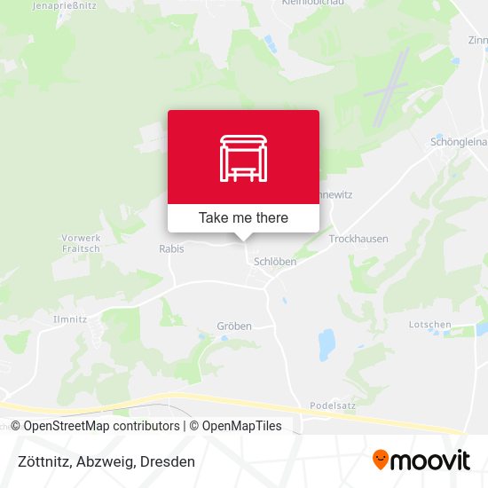 Карта Zöttnitz, Abzweig