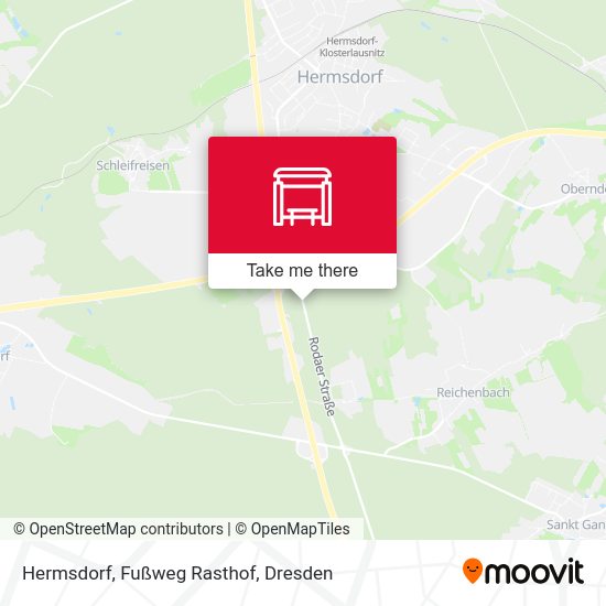 Карта Hermsdorf, Fußweg Rasthof