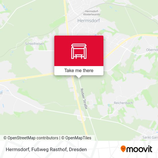 Карта Hermsdorf, Fußweg Rasthof