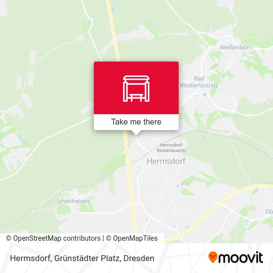 Карта Hermsdorf, Grünstädter Platz