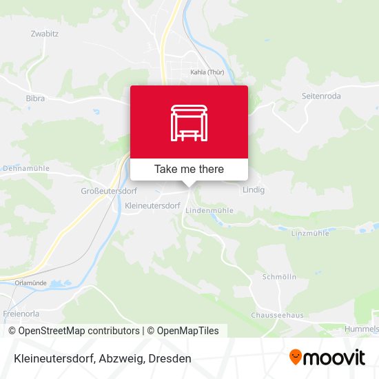 Карта Kleineutersdorf, Abzweig