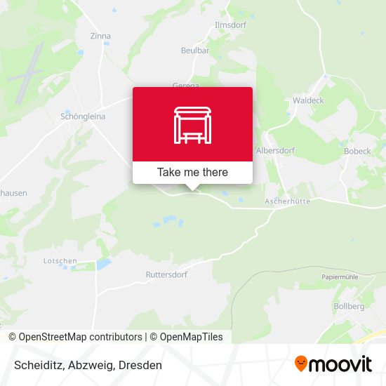 Карта Scheiditz, Abzweig