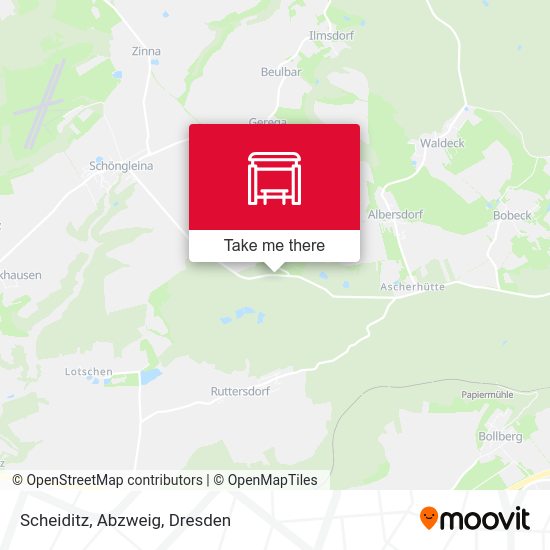 Карта Scheiditz, Abzweig