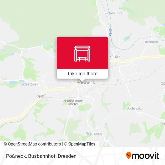 Карта Pößneck, Busbahnhof