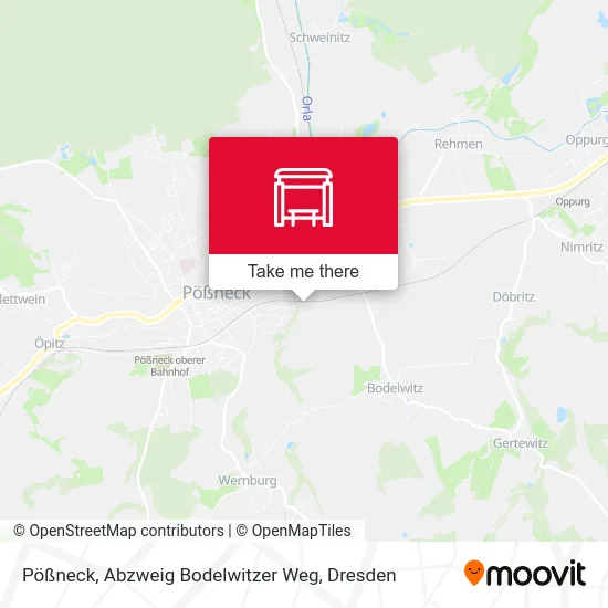 Карта Pößneck, Abzweig Bodelwitzer Weg