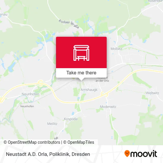 Карта Neustadt A.D. Orla, Poliklinik