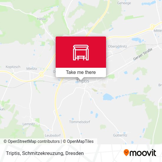 Карта Triptis, Schmitzekreuzung