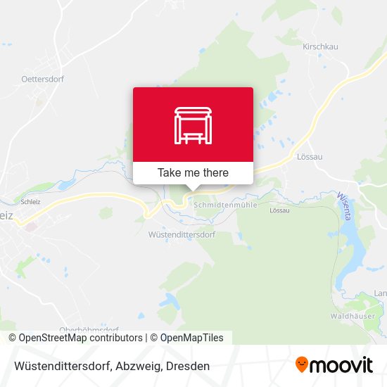 Карта Wüstendittersdorf, Abzweig