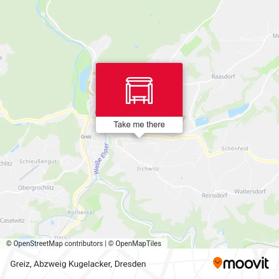 Карта Greiz, Abzweig Kugelacker
