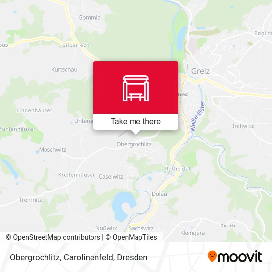 Карта Obergrochlitz, Carolinenfeld