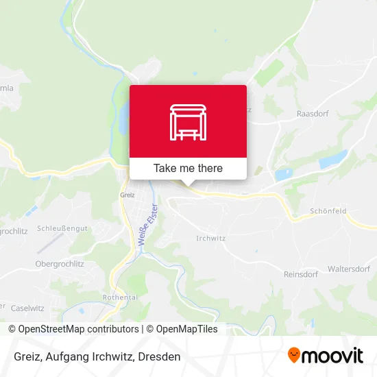 Карта Greiz, Aufgang Irchwitz