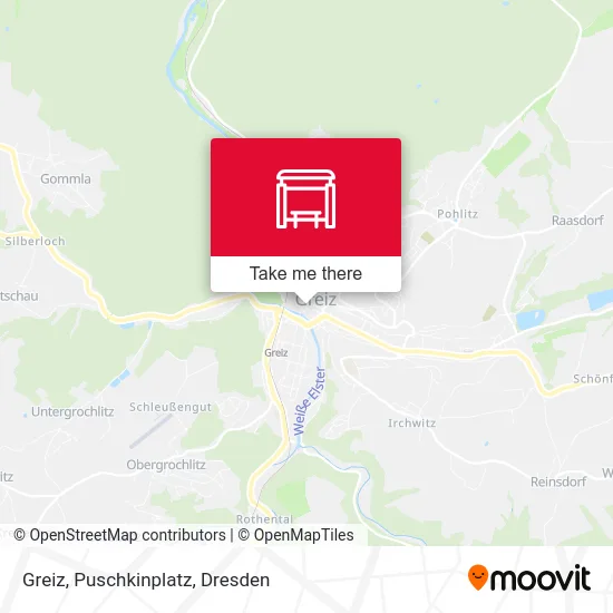Карта Greiz, Puschkinplatz