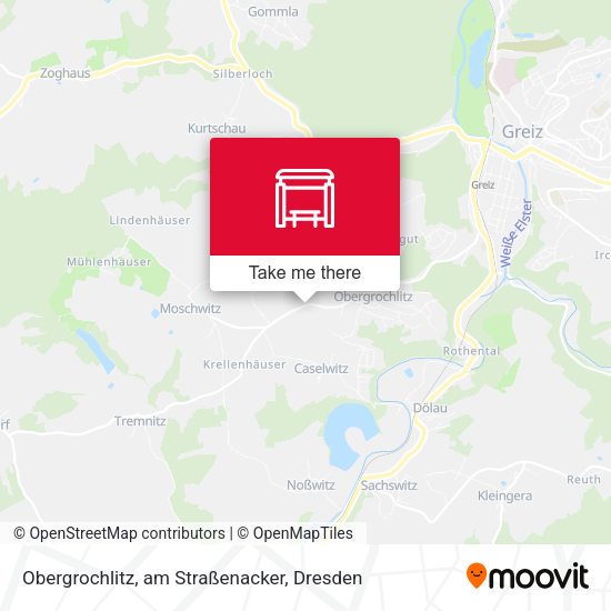 Карта Obergrochlitz, am Straßenacker