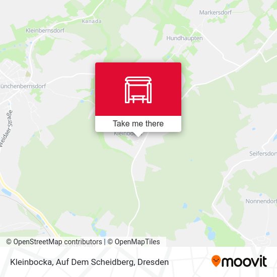 Карта Kleinbocka, Auf Dem Scheidberg