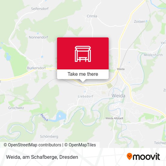 Карта Weida, am Schafberge