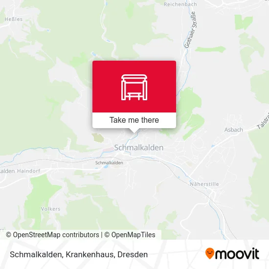 Карта Schmalkalden, Krankenhaus