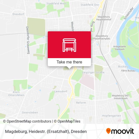 Карта Magdeburg, Heidestr. (Ersatzhalt)