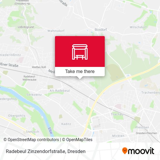 Карта Radebeul Zinzendorfstraße