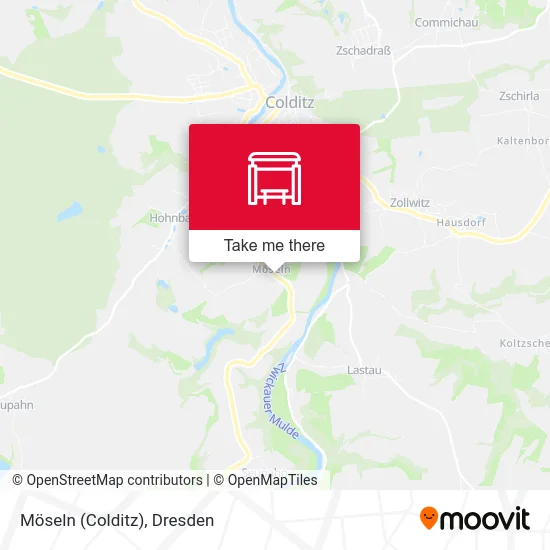 Карта Möseln (Colditz)