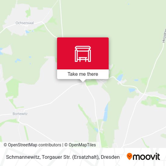 Карта Schmannewitz, Torgauer Str. (Ersatzhalt)